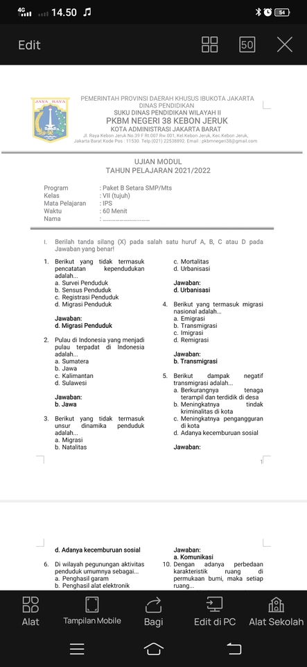 Jasa Lainnya - Pengetikan Soal Ujian Sekolah, Tugas Akhir, Skripsi dan Thesis - 3