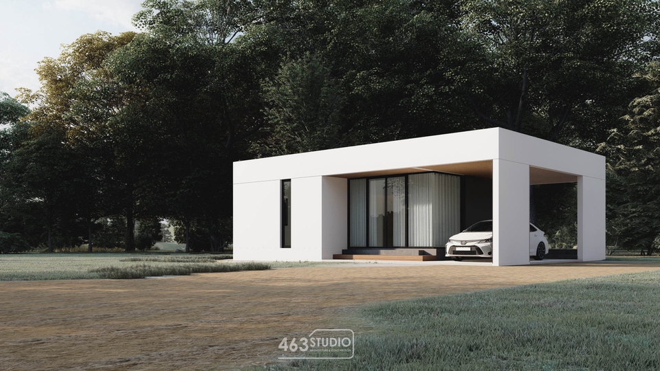 บ้านพักอาศัยสมัยใหม่ สไตล์โมเดิร์น ออกแบบสวยงามทันสมัย