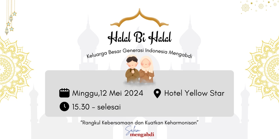 Jasa Desain Banner Instagram Halal Bi Halal, desain banner promo event keluarga besar  di Hotel Yellow Star, Minggu, 12 Mei 2024