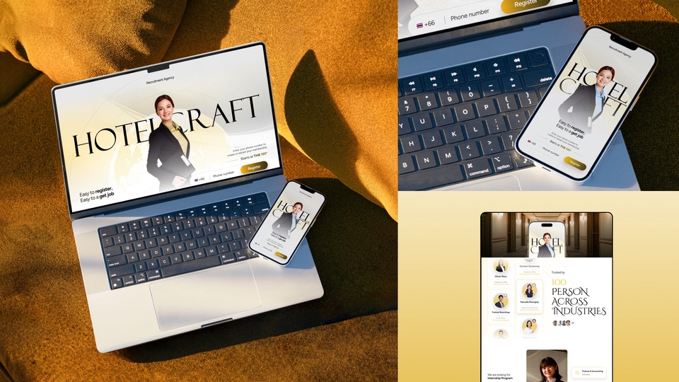 รับออกแบบเว็บไซต์และแอพพลิเคชั่นมือถือ HotelCraft