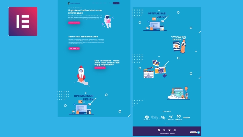 Web Development - Elementor Landing Page Design, Web Company Profile, Buat Website Perusahaan, Website Responsive - 1