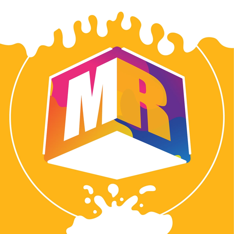 รับออกแบบโลโก้ MR สไตล์มินิมอล สีสันสดใส