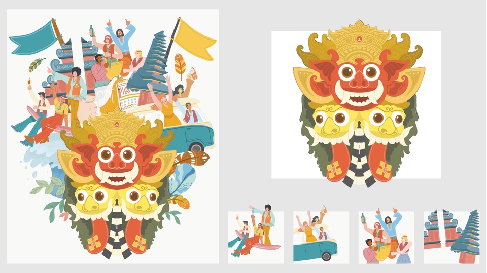 Gambar dan Ilustrasi - Ilustrasi Karakter, Portrait, Motion Graphic Asset, Maskot yang lucu - 6