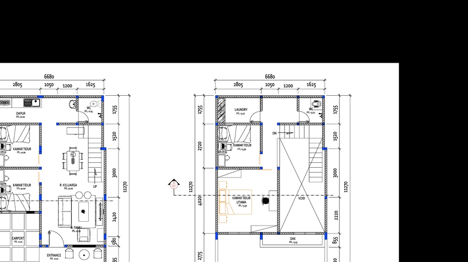 CAD Drawing - Gambar Kerja/Shop Drawing/As Built Drawing/DED Rumah, Gedung Kantor DLL - 2