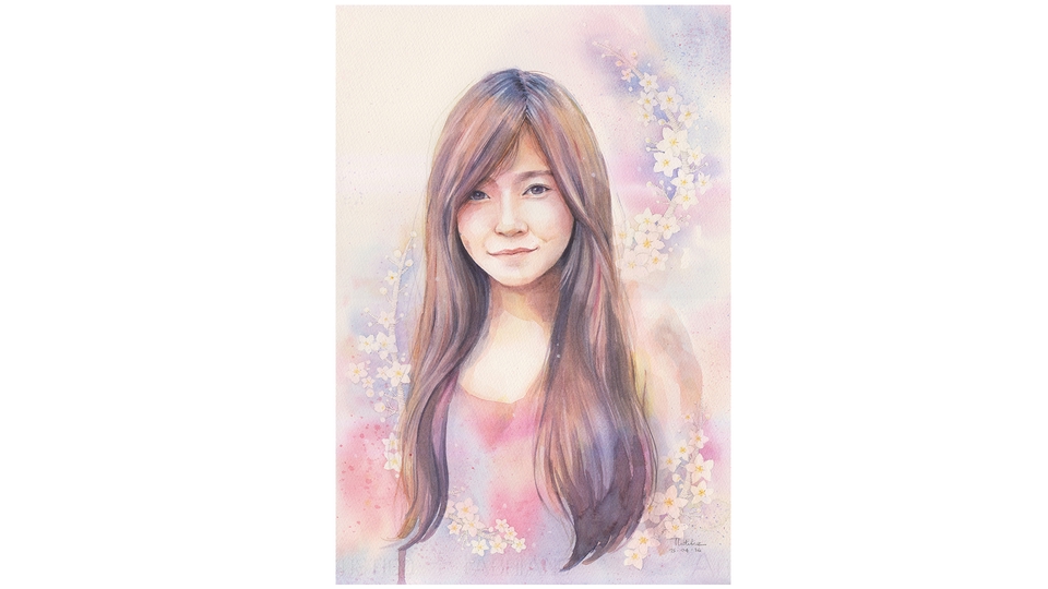 วาดภาพเหมือน Portrait - รับวาดภาพเหมือนสีน้ำ Portrait คน สัตว์ ดอกไม้ วิว - 13
