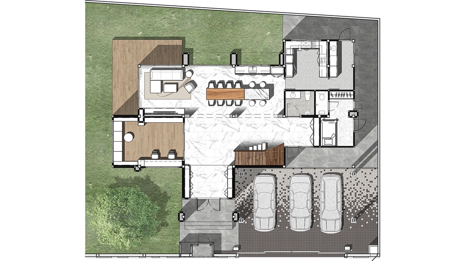 ออกแบบแปลน - รับลงสี Layout Plan/Master Plan วางเฟอร์นิเจอร์ลงสี Layout Plan/Master Plan - 1
