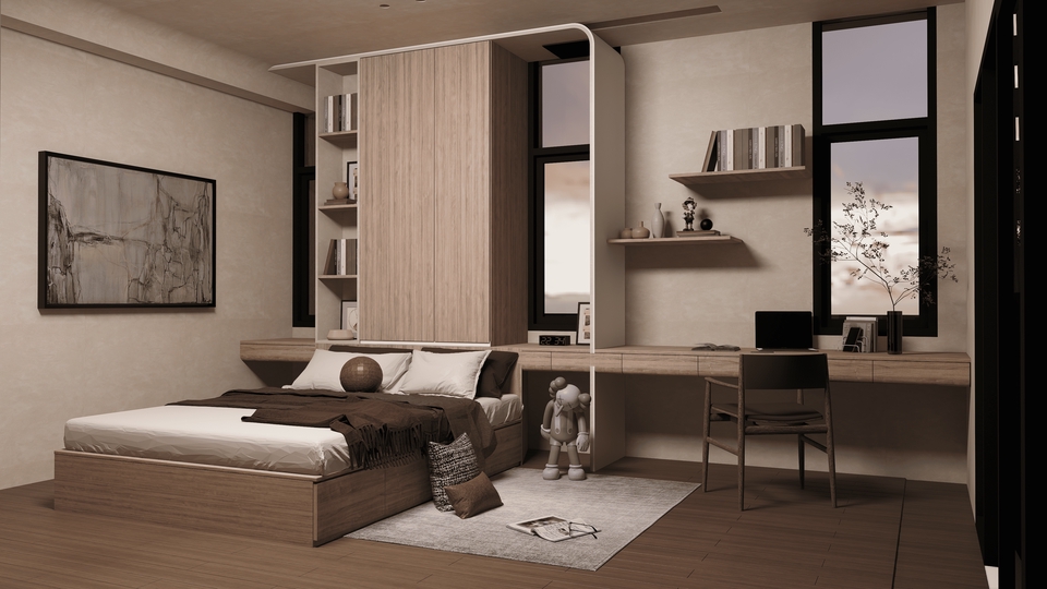 รับทำโมเดล 3d ห้องนอน ออกแบบตกแต่งภายใน 3 มิติ 3D model บ้าน รับออกแบบบ้าน 3 มิติ 3d 3d render