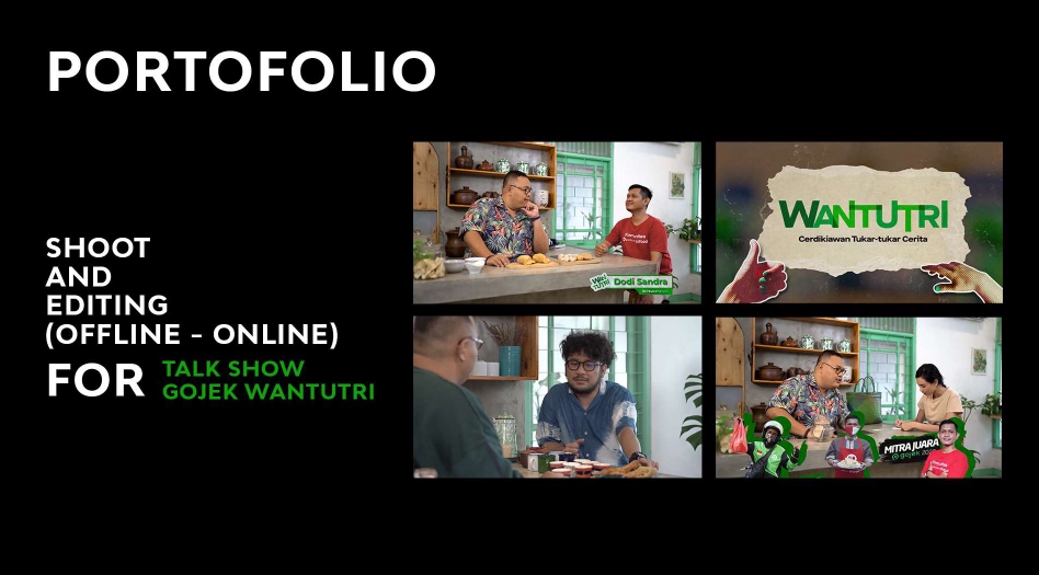Jasa video shooting dan editing untuk talk show Gojek Wantutri