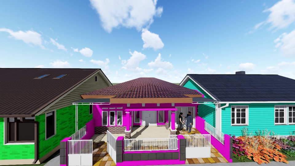 3D & Perspektif - JASA DESAIN RUMAH GAMBAR 3D PRESFEKTIF - 29