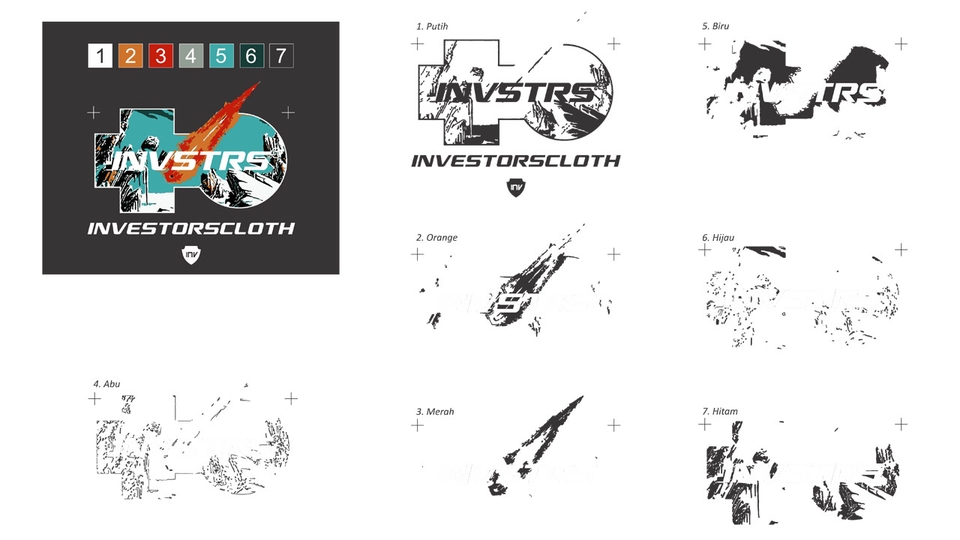Desain Kaos & Motif - Jasa setting gambar untuk sablon, Pisah Warna Spot Color, Sparasi CMYK, Vector - 6