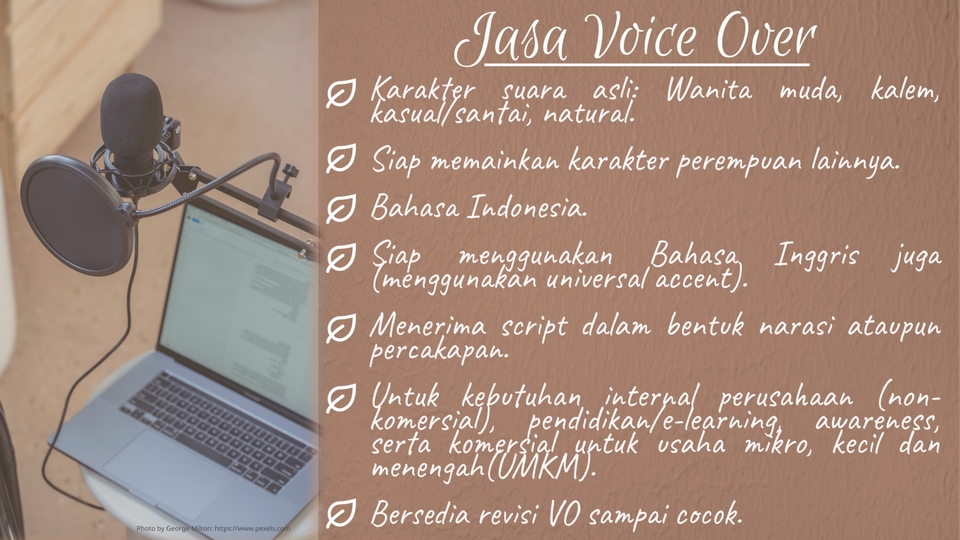 Sulih suara (dubbing, looping) - Jasa Voice Over (VO) Bahasa Indonesia dan Bahasa Inggris. - 2