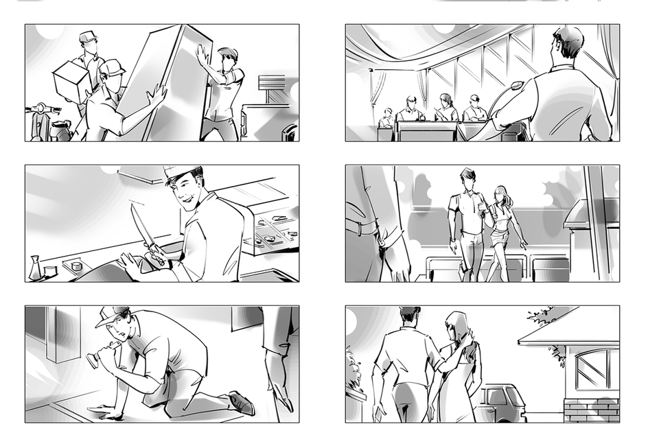 วาด/ออกแบบสตอรี่บอร์ด - Storyboard For Advertising. - 28