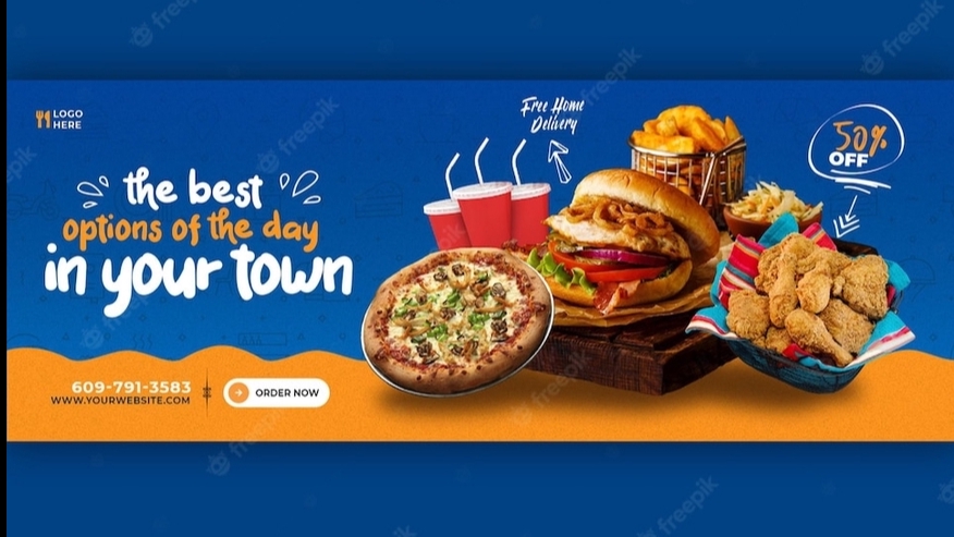 Banner Online - Desain Banner Makanan (Menarik, Bagus, Elegan) - 1
