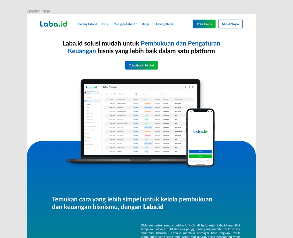 UI & UX Design - Pembuatan UI/UX Design Landing Page Website - 2