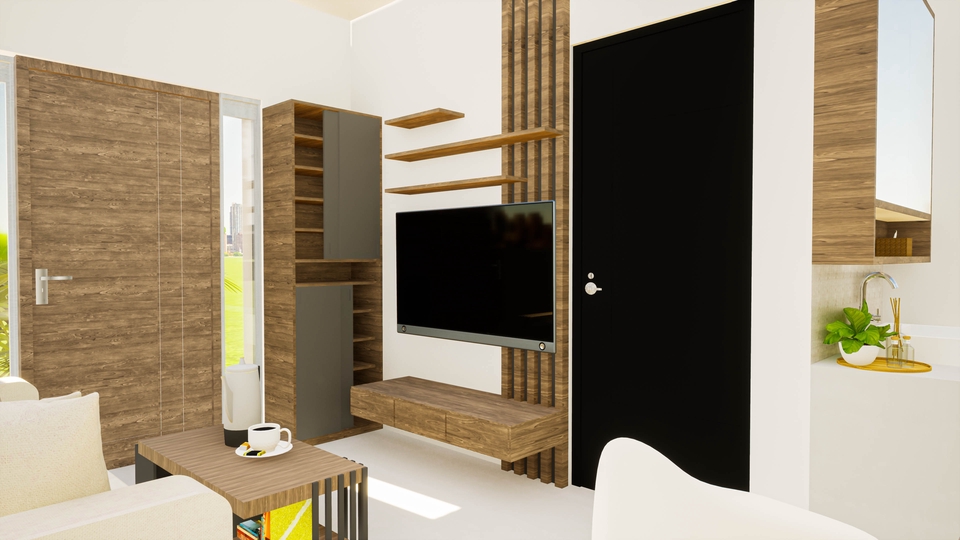 3D & Perspektif - Desain Interior Modern Minimalist  - 5