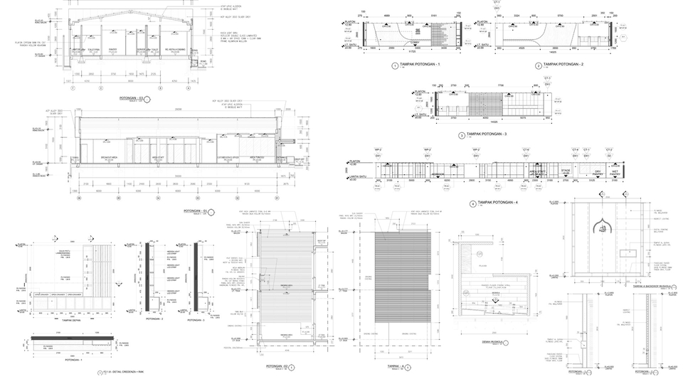 CAD Drawing - Jasa Drafter Arsitektur-Interior-struktur (CAD  Drawing)  - 1