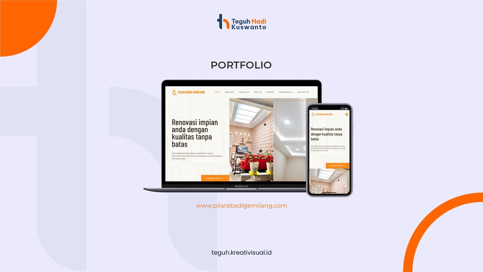 Jasa pembuatan website professional dengan desain modern dan responsive untuk perusahaan.
