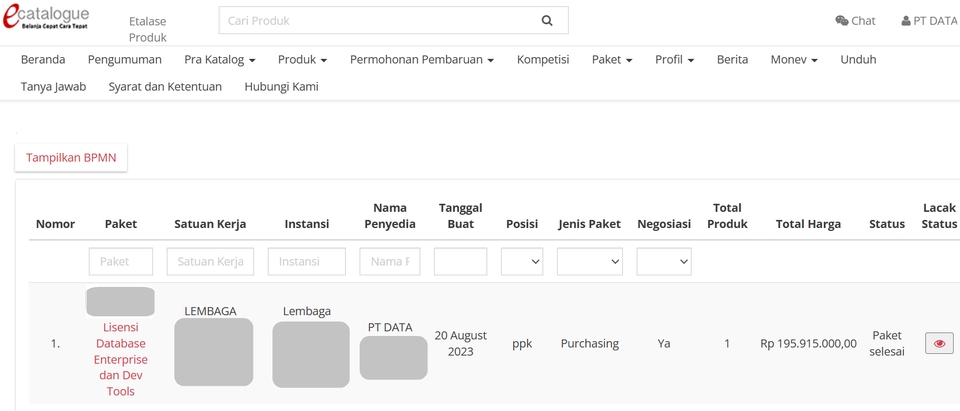 Jasa Lainnya - Jasa E-Purchasing Project E-Katalog LKPP - 2