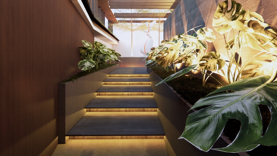 Jasa drafter autocad freelance murah, gambar desain interior arsitektur. Desain tangga modern.