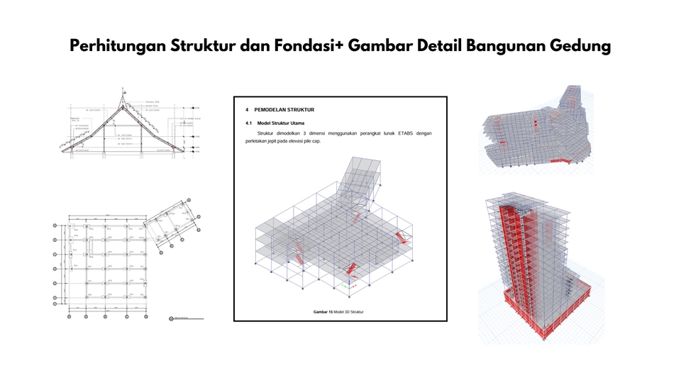 Jasa Lainnya di Konsultasi - Perhitungan Struktur dan Fondasi+ Gambar Detail Bangunan Gedung (bisa untuk PBG/IMB)