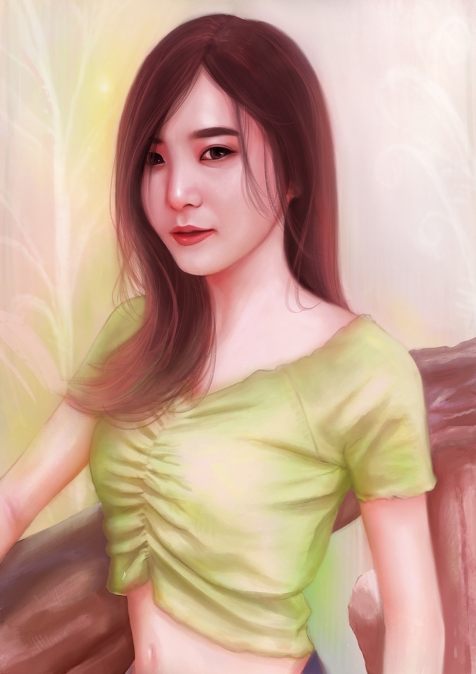 วาดภาพเหมือน Portrait - ภาพวาดคนเหมือน Portrait  แนวหวานละมุน - 19