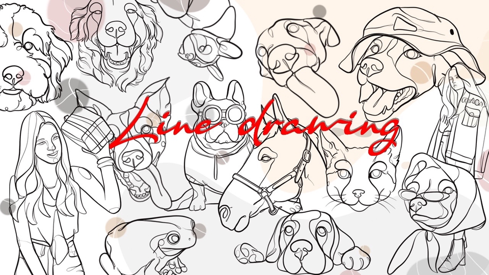 วาดภาพประกอบ - Line drawing - 1