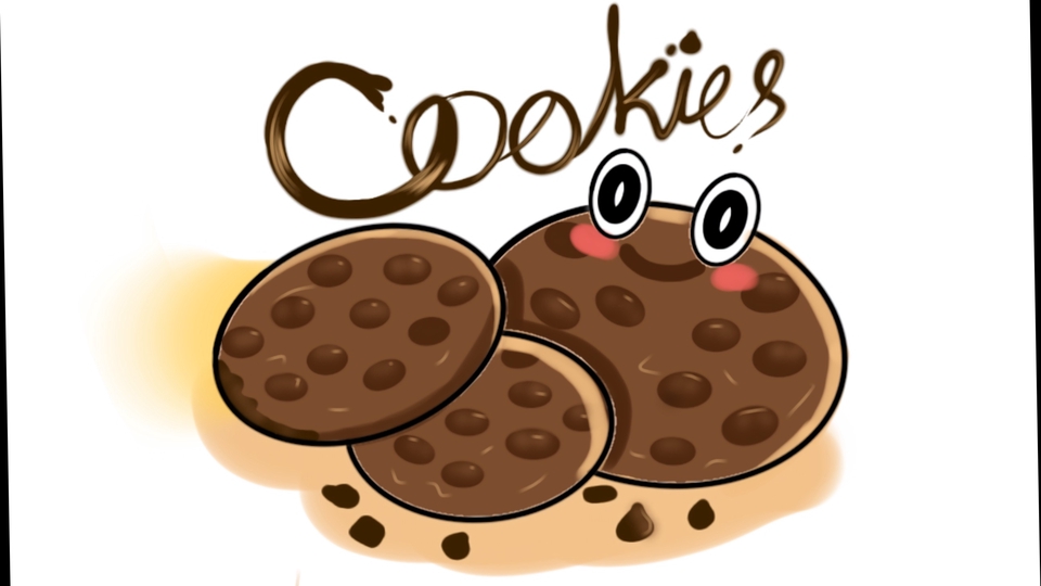 Jasa desain karakter kartun lucu dengan bentuk cookies dan mata yang menggemaskan.