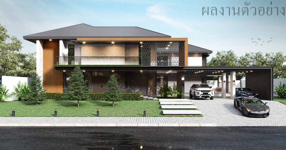 3D Perspective - รับทำและออกแบบ 3D Perspective Exterior - 2