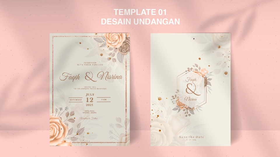 Kartu Ucapan & Video - Desain Undangan, Ucapan Simpel & Elegan (BISA 1 HARI JADI) - 1