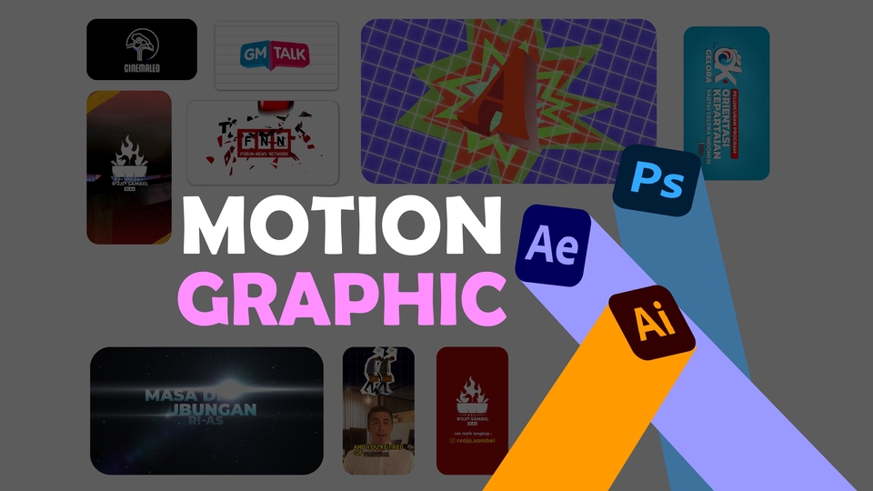 Jasa Pembuatan Motion Graphic & Animasi Explainer - Motion Graphic : Video Animasi 2D Profesional untuk Logo, bumper, Iklan, dan Konten Sosmed!