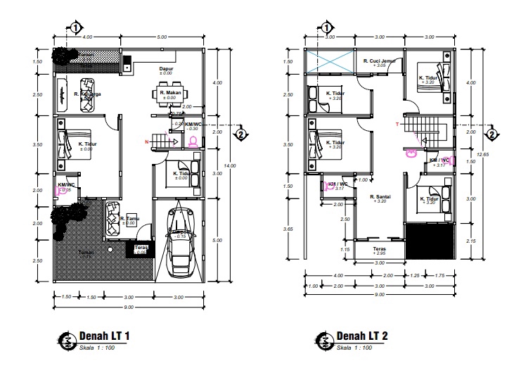 CAD Drawing - Desain 2D - Gambar IMB Rumah Tinggal Murah Meriah - 5