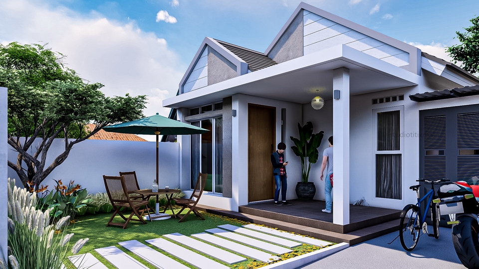 3D & Perspektif - REHAB RUMAH MINIMALIS  - 1