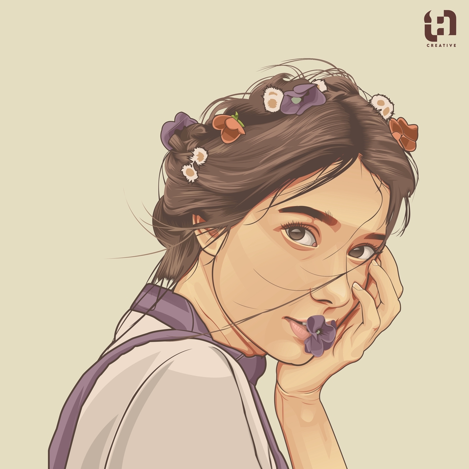 Desain Karakter - vector wajah realistic potrait | selesai dalam 24 jam - 4