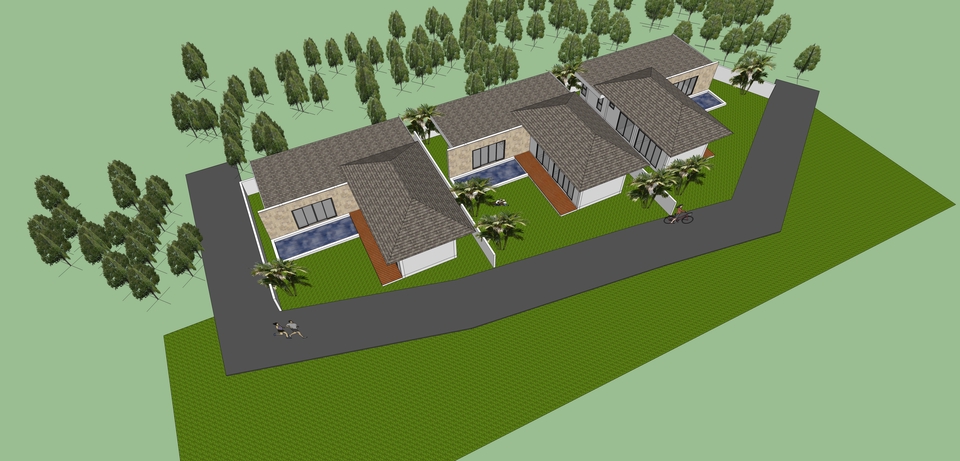 3D Perspective - ขึ้นโมเดลอาคาร 3 มิติ ด้วยโปรแกรม Sketchup - 11