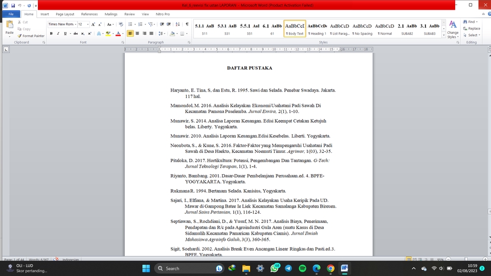 Pengetikan Umum - Jasa pengetikan (microsoft word) - 3
