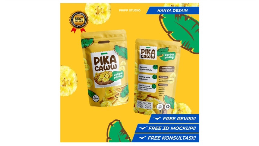 Label & Kemasan - DESAIN KEMASAN PRODUK DESIGN PACKAGING MAKANAN LABEL, BOX, STANDING POUCH - 1