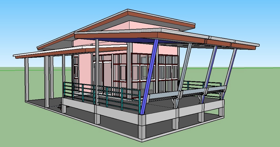 เขียนแบบวิศวกรรมและออกแบบโครงสร้าง - เขียนแบบบ้านพักอาศัย อาคารพาณิชย์  2D & 3D - 24