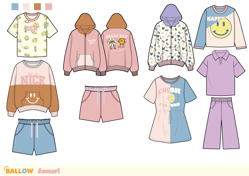 Desain Kaos & Motif - Design Baju Anak Lucu Untuk Bisnis Retail - 9