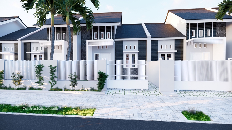 3D & Perspektif - Desain Gambar Denah, 3D Modelling, dan Rendering - 3