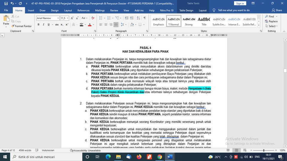 Hukum - Penyusunan Perjanjian dan Konsultasi Atas Perjanjian (Bonus Memorandum Of Understanding (MoU)) - 7