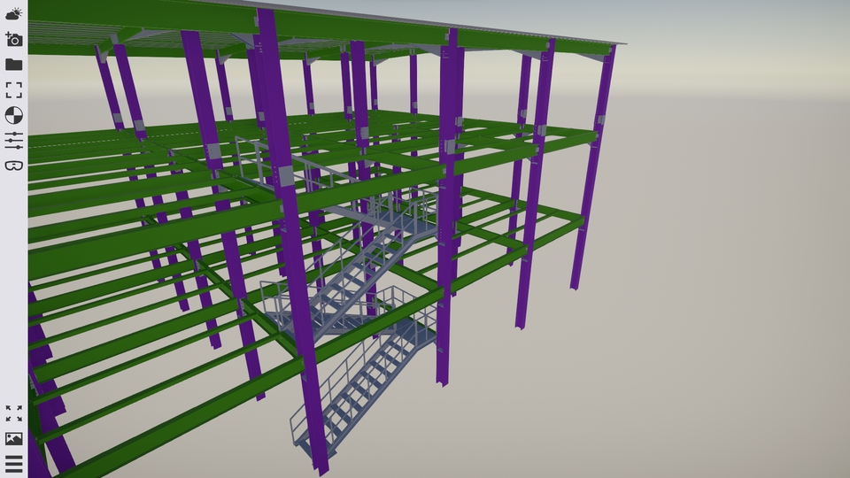 3D & Perspektif - Jasa pemodelan desain 3d bangunan baja/beton menggunakan software Tekla Structures - 3
