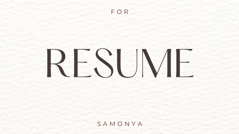 Portfolio & Resume - Resume - 1