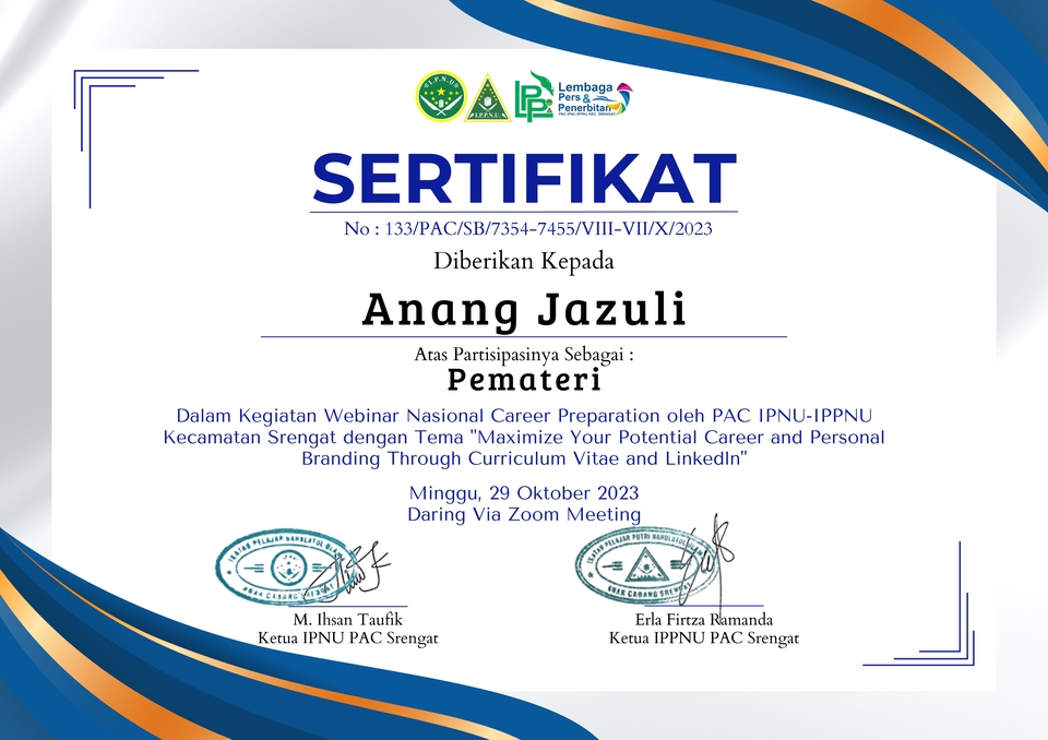 Digital Printing - Desain Pamflet/Flyer, Brosur , Katalog, Kartu Nama, Spanduk Banner , Sertifikan dan ID Card - 11