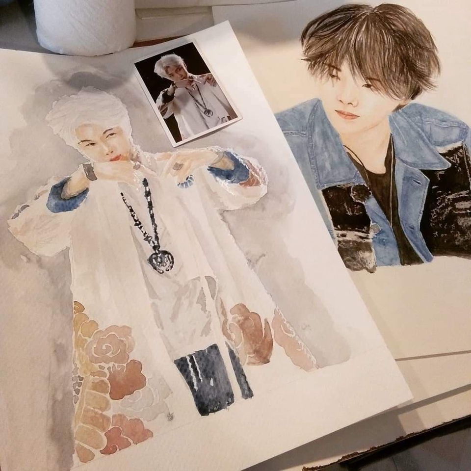 วาดภาพประกอบ - วาดภาพเหมือน Drawing ภาพวาดสีน้ำ - 3