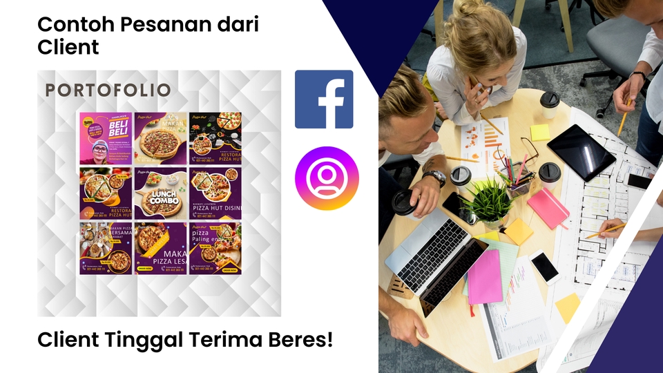 Contoh desain banner instagram untuk promosi bisnis.