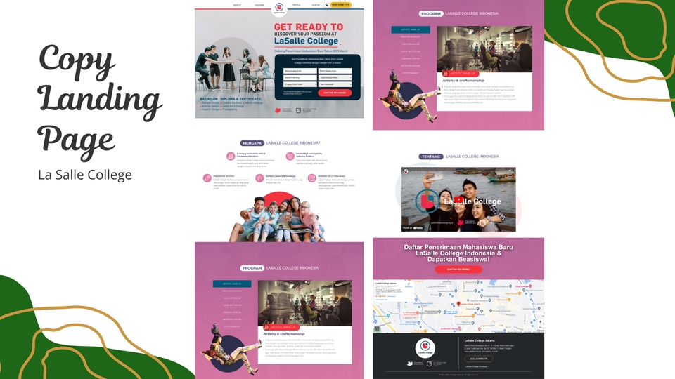Contoh landing page untuk jasa penulis konten profesional di Indonesia. Layanan copywriting, jasa artikel SEO, penulis artikel murah, penulisan konten freelance, dan berbagai layanan penulisan konten lainnya.