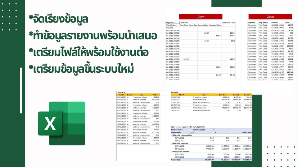 รับพิมพ์งาน excel รับทำ excel รับทำสูตร excel รับแปลงไฟล์ pdf