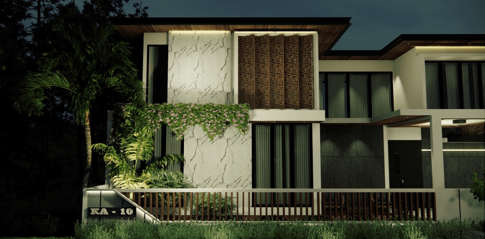 3D & Perspektif - DESAIN ARSITEKTUR, Denah + Tampak + Rendering Eksterior/interior - 9