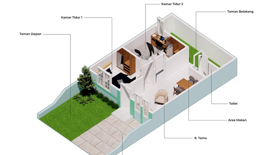 Jasa Gambar AutoCAD & Drafter Arsitektur Interior - Jasa Desain Denah Rumah 2D dan 3D