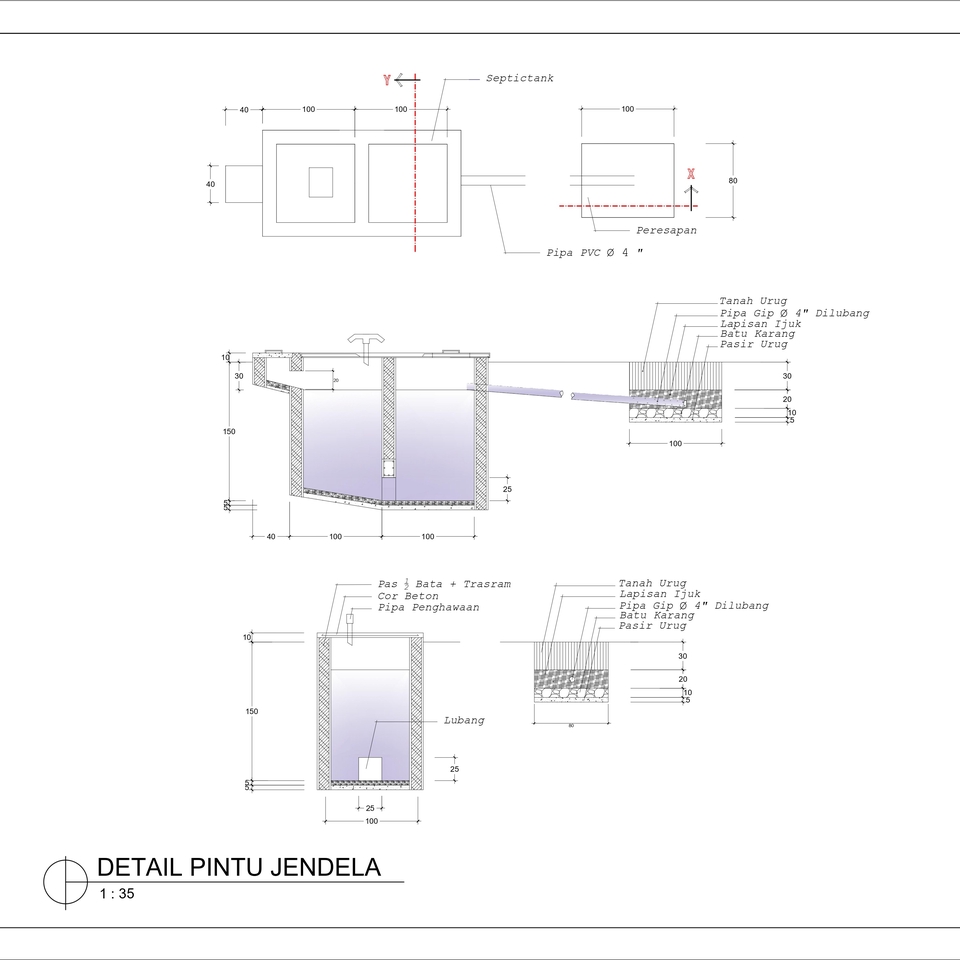 Jasa drafter autocad murah, desain pintu dan jendela dengan detail, drafter freelance autocad